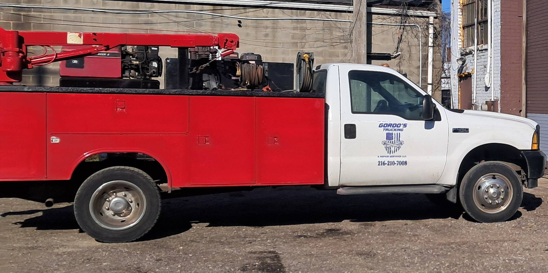 Gordo's Trucking — our truck on the job